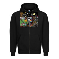 Black nightmare before christmas Zipper Hoodie - FloraArt
