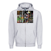 Heather Grey nightmare before christmas Zipper Hoodie - FloraArt