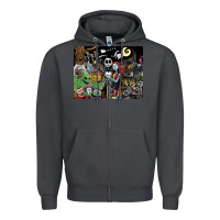 Smoke nightmare before christmas Zipper Hoodie - FloraArt