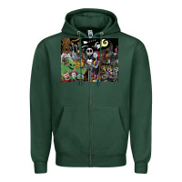 Sports Green nightmare before christmas Zipper Hoodie - FloraArt