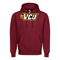 Burgundy vcu gifts Zipper Hoodie - FloraArt