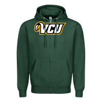 Sports Green vcu gifts Zipper Hoodie - FloraArt