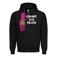 Black commit tax fraud essential Zipper Hoodie - FloraArt