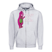 Heather Grey commit tax fraud essential Zipper Hoodie - FloraArt