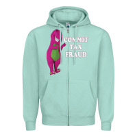 Seafoam commit tax fraud essential Zipper Hoodie - FloraArt