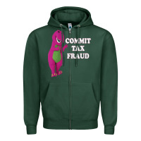 Sports Green commit tax fraud essential Zipper Hoodie - FloraArt