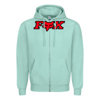 Seafoam fox Zipper Hoodie - FloraArt