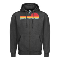 Charcoal Heather Rowing . Retro Style  For Rower Zipper Hoodie - FloraArt