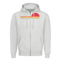Dove Grey Rowing . Retro Style  For Rower Zipper Hoodie - FloraArt