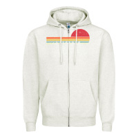 Oatmeal Heather Rowing . Retro Style  For Rower Zipper Hoodie - FloraArt