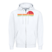 White Rowing . Retro Style  For Rower Zipper Hoodie - FloraArt