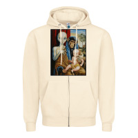 Sandshell alien chimp baby religion conspiracy poster Zipper Hoodie - FloraArt