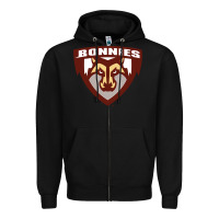 Black st. bonaventure bonnies Zipper Hoodie - FloraArt