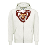 Oatmeal Heather st. bonaventure bonnies Zipper Hoodie - FloraArt