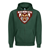 Sports Green st. bonaventure bonnies Zipper Hoodie - FloraArt