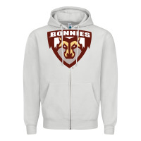 Dove Grey st. bonaventure bonnies Zipper Hoodie - FloraArt