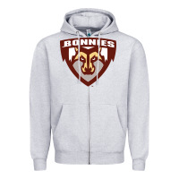 Heather Grey st. bonaventure bonnies Zipper Hoodie - FloraArt