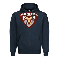 Navy st. bonaventure bonnies Zipper Hoodie - FloraArt