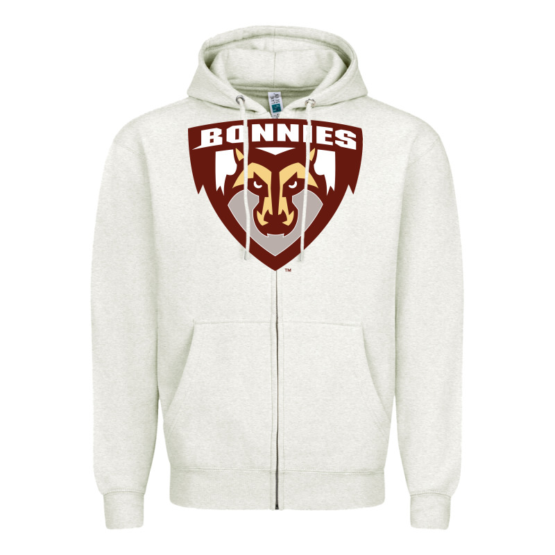 St. Bonaventure Bonnies Zipper Hoodie by FloraArt | Teevron