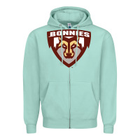 Seafoam st. bonaventure bonnies Zipper Hoodie - FloraArt