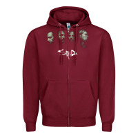 Burgundy ELEKTRA STAIND Zipper Hoodie - FloraArt