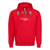 Red ELEKTRA STAIND Zipper Hoodie - FloraArt