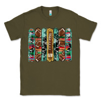 Army Green football serape cowhide turquoise glitter  brushstrokes Classic Tee - Artiststas