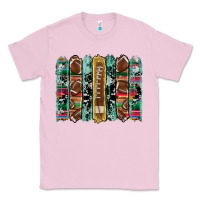 Bubblegum Pink football serape cowhide turquoise glitter  brushstrokes Classic Tee - Artiststas