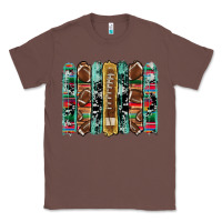 Chestnut football serape cowhide turquoise glitter  brushstrokes Classic Tee - Artiststas