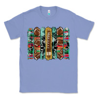 Colony Blue football serape cowhide turquoise glitter  brushstrokes Classic Tee - Artiststas