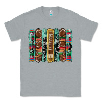 Heather Grey football serape cowhide turquoise glitter  brushstrokes Classic Tee - Artiststas