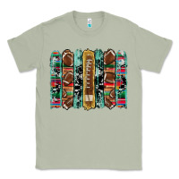 Matcha football serape cowhide turquoise glitter  brushstrokes Classic Tee - Artiststas
