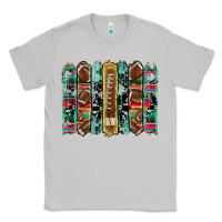 Moon Dust football serape cowhide turquoise glitter  brushstrokes Classic Tee - Artiststas