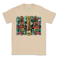 Mushroom football serape cowhide turquoise glitter  brushstrokes Classic Tee - Artiststas
