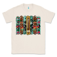 Natural football serape cowhide turquoise glitter  brushstrokes Classic Tee - Artiststas