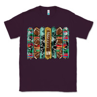 Plum football serape cowhide turquoise glitter  brushstrokes Classic Tee - Artiststas