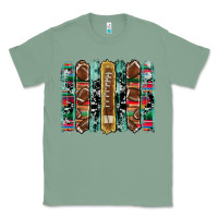 Sage football serape cowhide turquoise glitter  brushstrokes Classic Tee - Artiststas