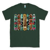 Sports Green football serape cowhide turquoise glitter  brushstrokes Classic Tee - Artiststas