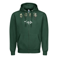 Sports Green ELEKTRA STAIND Zipper Hoodie - FloraArt