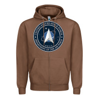 Chestnut Official United States Space Force USSF Military Patch Zipper Hoodie - FloraArt