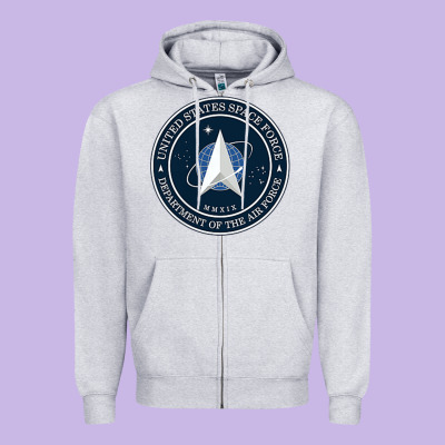Official United States Space Force Ussf Military Patch Zipper Hoodie Designed By Floraart