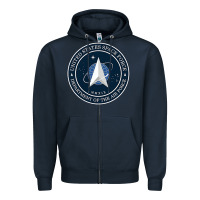 Navy Official United States Space Force USSF Military Patch Zipper Hoodie - FloraArt