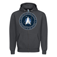 Smoke Official United States Space Force USSF Military Patch Zipper Hoodie - FloraArt