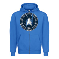 True Royal Official United States Space Force USSF Military Patch Zipper Hoodie - FloraArt