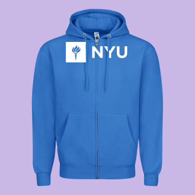 Nyu New York University Zipper Hoodie Designed By Floraart