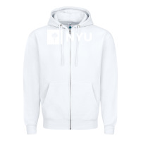 White nyu new york university Zipper Hoodie - FloraArt