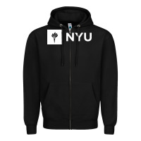 Black nyu new york university Zipper Hoodie - FloraArt