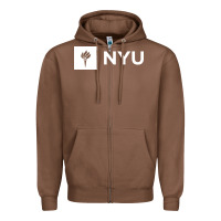 Chestnut nyu new york university Zipper Hoodie - FloraArt