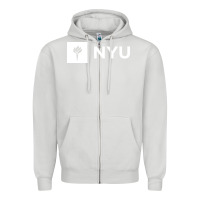Dove Grey nyu new york university Zipper Hoodie - FloraArt
