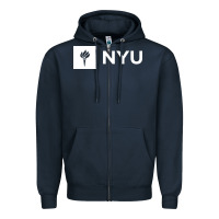 Navy nyu new york university Zipper Hoodie - FloraArt